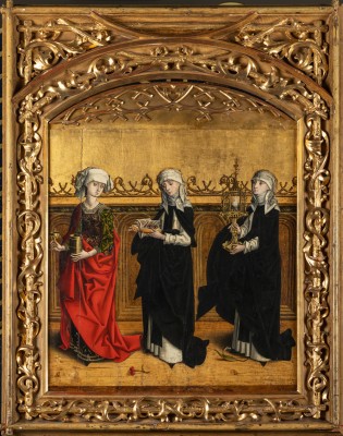 Nežinomas Elzaso dailininkas „Šv. Marija Magdalietė, šv. Odilė Elzasietė ir šv. Klara“, XV a. pab.